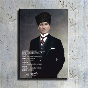 Atatürk Takım Elbiseli Portre Kanvas Tablo TBL1194